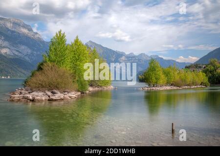 Walensee, Quarten, St. Gallen, Schweiz, Europa Stockfoto