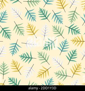 Elegante trendige ditsy florale Textur Vektor wiederholende Muster aus schönen Moschusfarn Blätter. Am besten geeignet für Digitaldruck und Textilien Stock Vektor