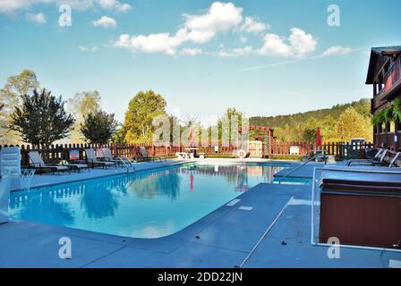 Blick auf die Berglandschaft Hintergrund Resort in großen Rauch Mountain Nationalpark Tennessee Stockfoto