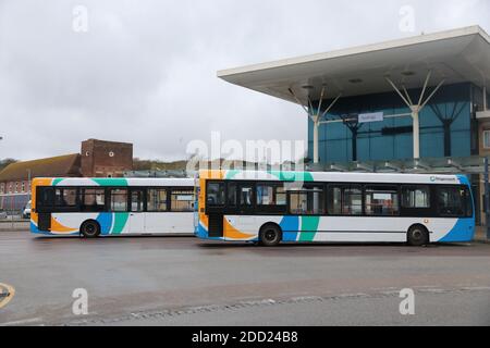 STAGECOACH BUS IN NEUER LACKIERUNG Stockfoto