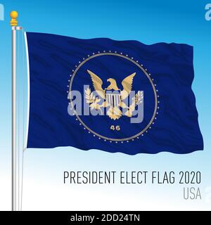 Präsident wählen 2020 inoffizielle Flagge, Vektor-Illustration, Vereinigte Staaten Stock Vektor