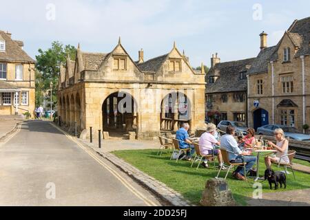 Medieval Market Hall, High Street, Chipping Campden, Gloucestershire, England, Großbritannien Stockfoto