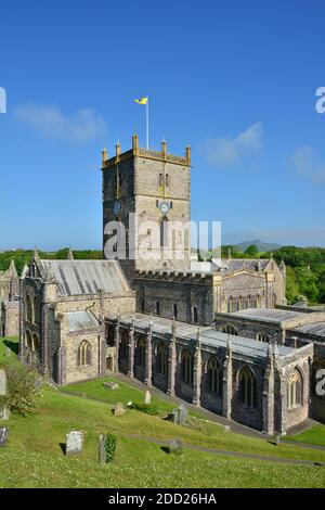 St Davids Cathedral, Eglwys Gadeiriol Tyddewi, Pembrokeshire, Wales Stockfoto