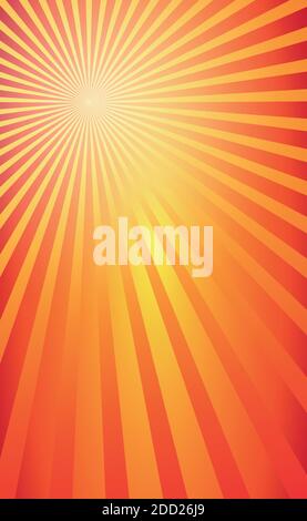 Orange Comic-Zoom mit Linien und Leuchten - Vektor-Illustration Stock Vektor