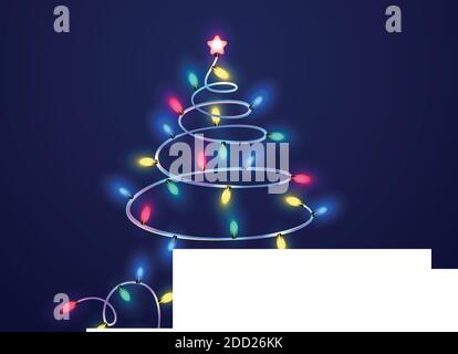 Weihnachten Lichter Vektor Vorlage. Stock Vektor
