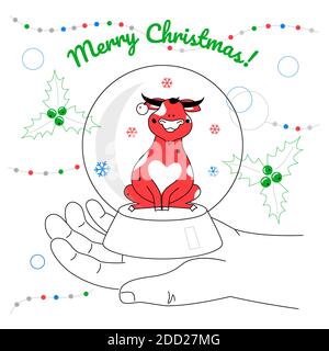 Frohe Weihnachten - bunte flache Design Stil Illustration Stock Vektor