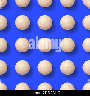 Volleyball Ball nahtlose Pettern Vektor-Illustration. Realistische Volleyball Ball nahtlose Muster-Design Stock Vektor