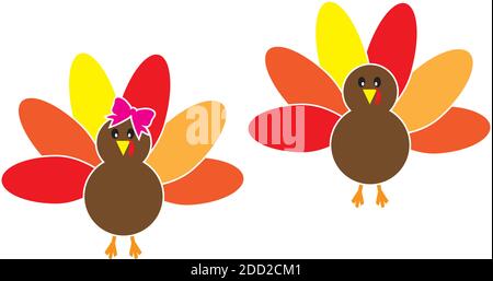 vektor-Illustration eines niedlichen Thanksgiving türkei. Stock Vektor