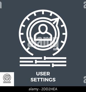 Liniensymbol Für Benutzereinstellungen Stock Vektor