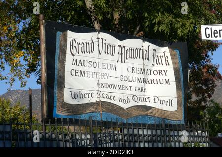 Glendale, Kalifornien, USA 18. November 2020 EINE allgemeine Ansicht der Atmosphäre des Grand View Memorial Park am 18. November 2020 bei 1341 Glenwood Road in Glendale, Kalifornien, USA. Foto von Barry King/Alamy Stockfoto Stockfoto