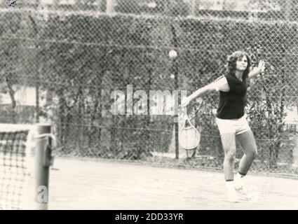 Italienischer Tennisspieler Raoul Pietrangeli, 80er Jahre Stockfoto