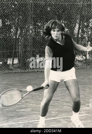 Italienischer Tennisspieler Raoul Pietrangeli, 80er Jahre Stockfoto