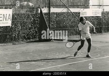 Italienischer Tennisspieler Raoul Pietrangeli, 80er Jahre Stockfoto