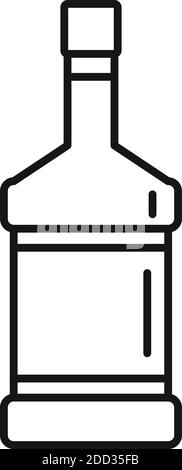 Duty Free Whisky Flasche Icon, umreiß Stil Stock Vektor