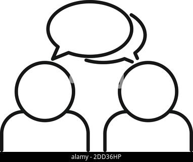 Gespräch Logopädie Symbol, skizzieren Stil Stock Vektor