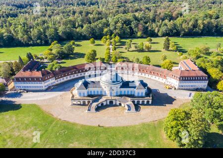 Stuttgart Solitude Schloss Luftbild Ansicht Tourismus Architektur Reisen in Deutschland Stockfoto