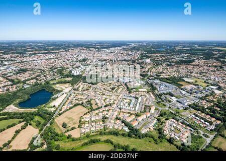 La Roche-sur-Yon (Westfrankreich): Luftaufnahme der Stadt Stockfoto