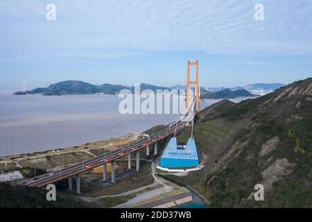 Zhoushan City, Zhejiang provinz Seereise xihoumen Brücke Stockfoto