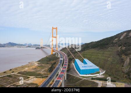 Zhoushan City, Zhejiang provinz Seereise xihoumen Brücke Stockfoto