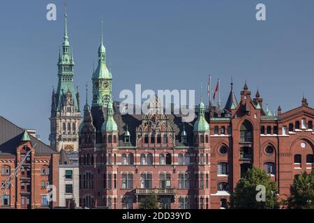 Geographie / Reisen, Deutschland, Hamburg, Hamburger Altstadt, Blick von der Magdeburger Brücke Richtung, Additional-Rights-Clearance-Info-not-available Stockfoto