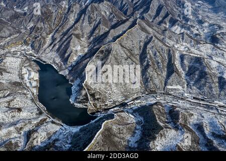 Peking huairou neun über den Fluss Stadt huanghua Tolle Wasserwand Stockfoto