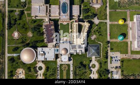 Seven Xinghu Desert Hotel befindet sich in ordos Stadt, Innere Mongolei autonome Region angepasst Kubuqi Wüste Hinterland Stockfoto