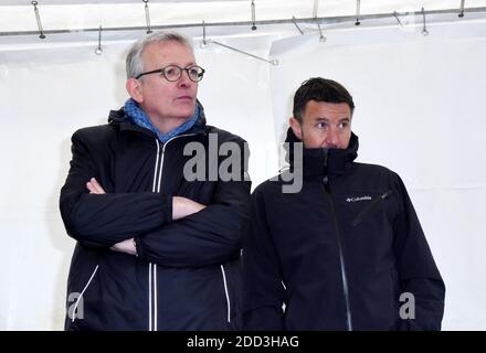 Pierre Laurent, Olivier Besancenot und Guillaume Balas der einheitliche Treffpunkt der Republik in Paris, Frankreich am 30. April 2018. Foto von Alain Apaydin/ABACAPRESS.COM Stockfoto