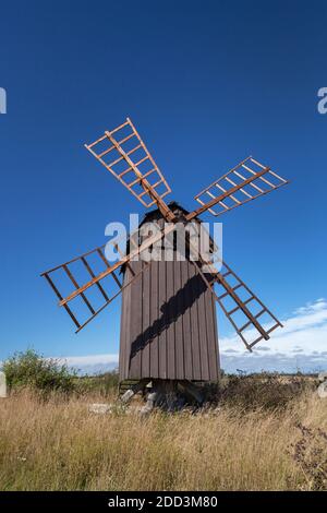 Geographie / Reisen, Schweden, Tintenfisch, Degerhamn, Windmühle auf Insel Oeland, Oessby, Smaland, Südschweden, Additional-Rights-Clearance-Info-not-available Stockfoto