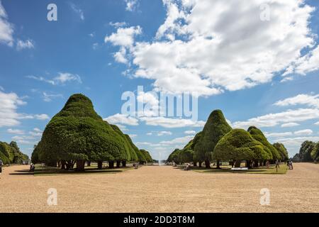 The Great Fountain Garden im Hampton Court Palace in London, Großbritannien Stockfoto