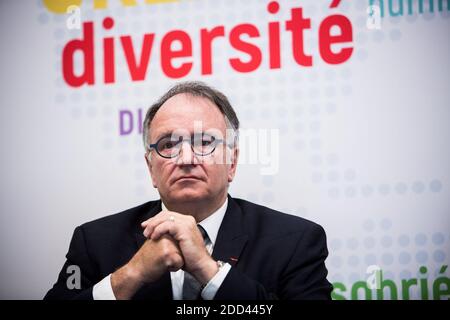 Pascal Mauberger, Vorsitzender der Geschäftsführung des McPhy Energy-Unternehmens, nimmt am 1. Juni 2018 an der Vorstellung des Wasserstoff-Einsatzplans für die Energiewende in Paris, Frankreich, Teil. Foto von Raphael Lafargue/ABACAPRESS.COM Stockfoto