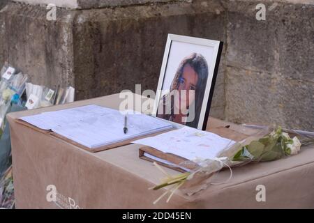 Trauerzeremonie von Maelys de Araujo, 9 Jahre altes Mädchen, das im August 2017 vom Serienmörder Nordahl Lelandais in La Tour Du Pin, Frankreich, am 2. Juni 2018 ermordet wurde. Foto von Julien Reynaud/APS-Medias/ABACAPRESS.COM Stockfoto