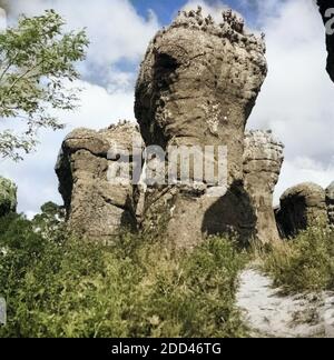 Imposante Truppenübungsplätze in Vila Velha, Brasilien 1966. Beeindruckende Naturlandschaften in Vila Velha, Brasilien 1966. Stockfoto