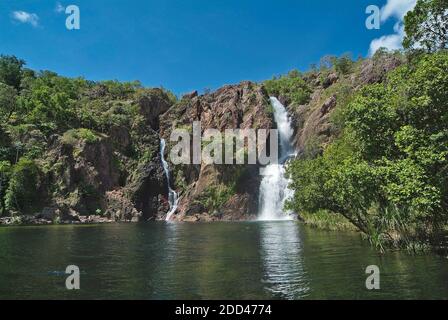 Australien, NT, Wangi Falls im Litchfield National Park Stockfoto