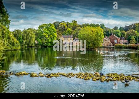 Cromford Pond Derbyshire Großbritannien Stockfoto