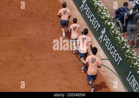 Illustration der French Tennis Open 2018, im Roland-Garros Stadion, Paris, Frankreich, am 3. Juni 2018. Foto von Henri Szwarc/ABACAPRESS.COM Stockfoto