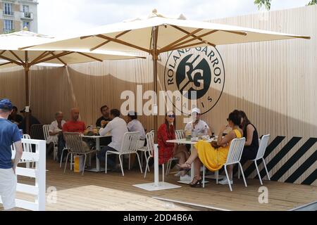 Illustration der French Tennis Open 2018, im Roland-Garros Stadion, Paris, Frankreich, am 3. Juni 2018. Foto von Henri Szwarc/ABACAPRESS.COM Stockfoto