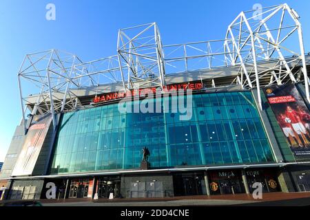 Old Trafford Stadium, Heimstadion des Manchester United Football Club Stockfoto