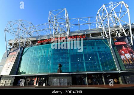 Old Trafford Stadium, Heimstadion des Manchester United Football Club Stockfoto