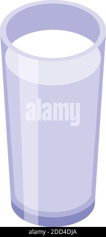Symbol für Apfelkuchen-Milchglas. Isometrisch von Apfelkuchen Milchglas Vektor-Symbol für Web-Design isoliert auf weißem Hintergrund Stock Vektor