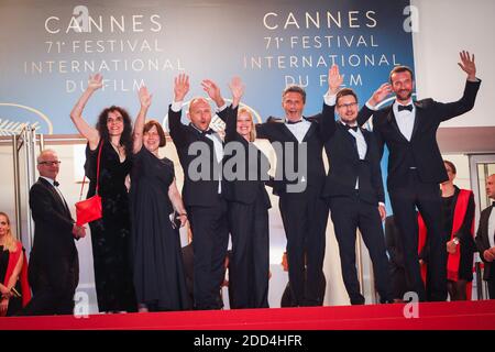 Die Produzentin Tanya Seghatchian, der Schauspieler Borys Szyc, die Schauspielerin Joanna Kulig, die Produzentin Ewa Puszczynska, der Schauspieler Tomasz Kot und der Gast (R) nehmen an der Vorführung von 'Cold war (Zimna Wojna)' während der 71. Filmfestspiele von Cannes im Palais des Festivals am 10. Mai 2018 in Cannes, Frankreich Teil. Foto von David Boyer/ABACAPRESS.COM Stockfoto