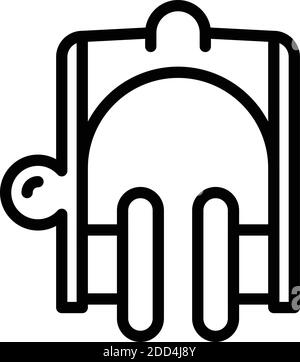 Symbol Fahrradreparatur Vorderradaufhängung. Outline Fahrrad Reparatur Vorderradaufhängung Vektor-Symbol für Web-Design isoliert auf weißem Hintergrund Stock Vektor