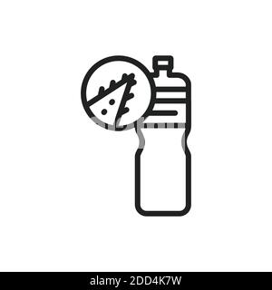 Symbol für die schwarze Linie des Aloe-Safts. Vektorgrafik Stock Vektor