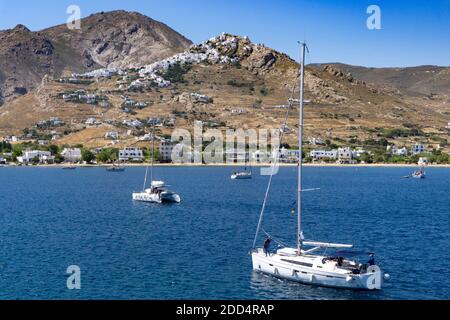 Serifos ist eine griechische Insel, die zur Kykladen-Inselgruppe in der Ägäis gehört. Es ist ein entferntes Ziel, das noch von der Masse entdeckt werden muss Stockfoto