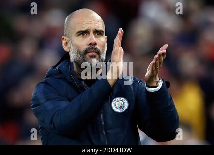 Foto vom 07-10-2018 von Manchester City Manager Pep Guardiola. Stockfoto