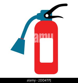 Feuerlöscher-Vektor auf weißem Hintergrund Stock Vektor