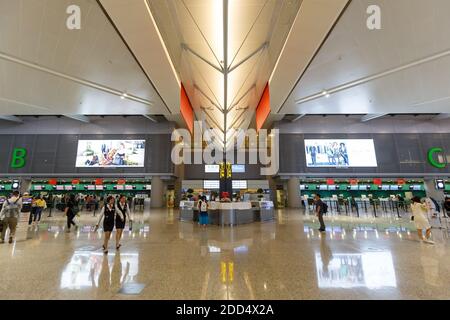 Shanghai, China - 27. September 2019: Shanghai Hongqiao International Airport Terminal 2 in China. Stockfoto