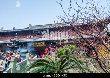 Hauptgebäude der Puji-Tempel im Putuoshan, Zhoushan-Inseln, Zhejiang, gilt als Bodhimanda des Bodhisattva Avalokitesvara (Guanyin) Stockfoto