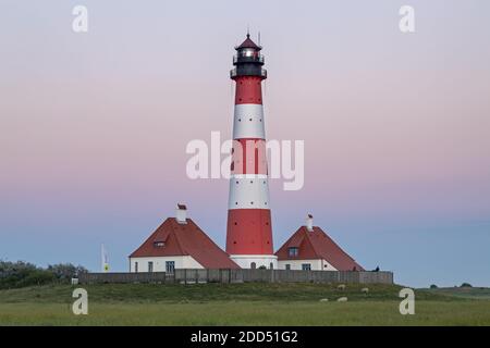 Geographie / Reisen, Deutschland, Schleswig-Holstein, Westerhever, Leuchtturm Westerheversand, Westerhever, Additional-Rights-Clearance-Info-not-available Stockfoto