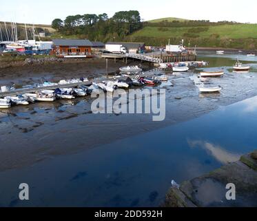 Salcombe, South Devon eine Küstenstadt von außergewöhnlicher natürlicher Schönheit. Salcombe Hafen und Regatta, Segeln, Yachting, Quayside, Kingsbridge Mündung Stockfoto