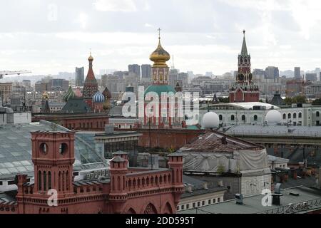 Moskau Stadt alten Zentrum Blick von oben. Beobachtungspunkt. Stockfoto